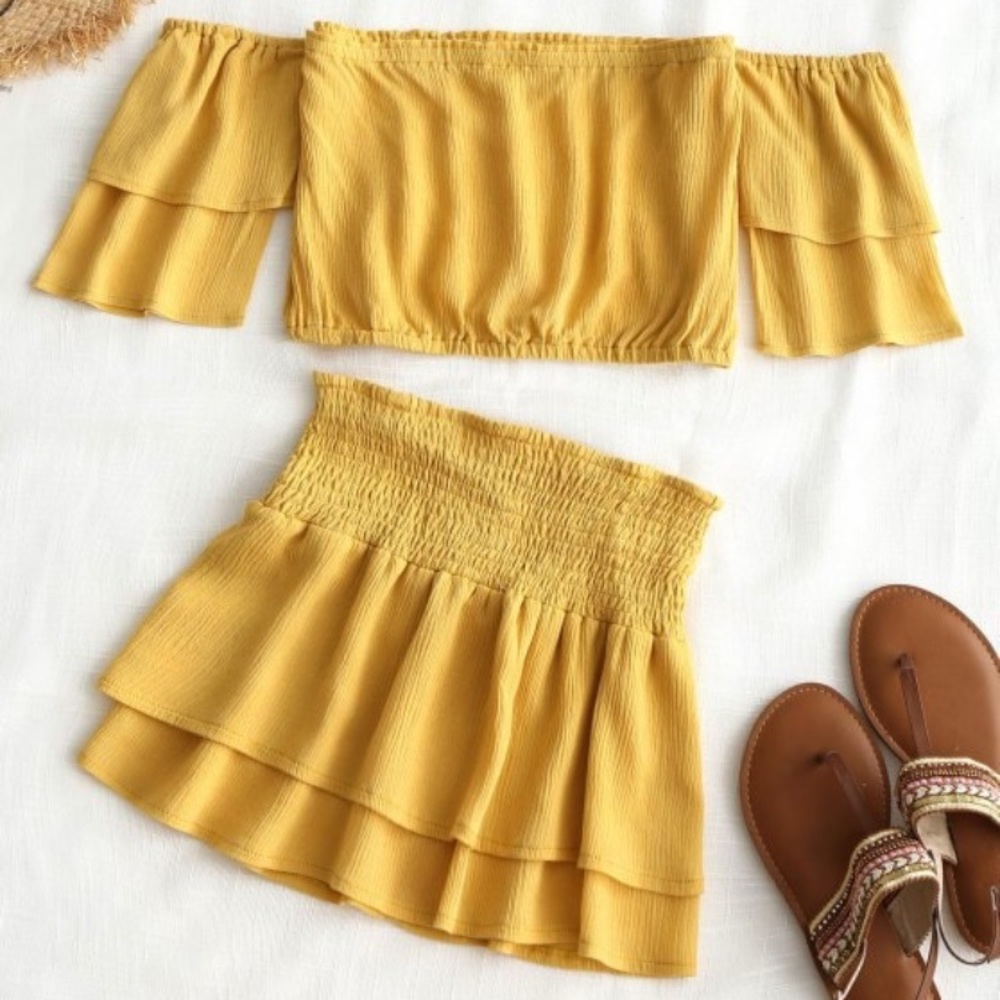 Adorable Zaful yellow skirt (SKIRT ONLY)